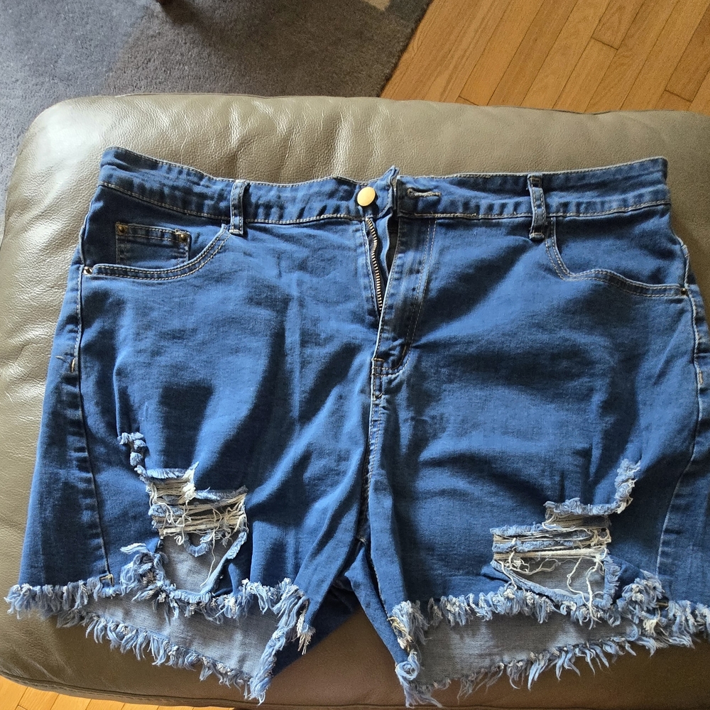 Denim Shorts High Waisted Women's 2XL
